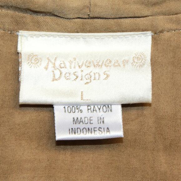 Nativewear Designs Cottagecore Patchwork Art Wear Beads Lined Kimono Blouse L - Picture 9 of 9